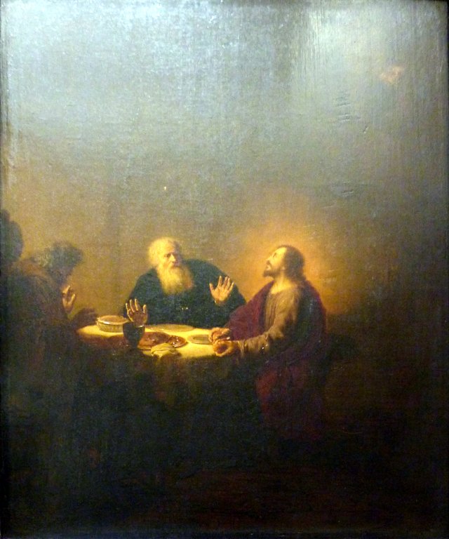 The supper at Emmaus by Dirck van Santvoort