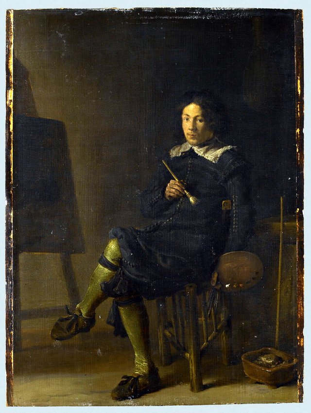 Self-portrait with Easel by Cornelis Saftleven