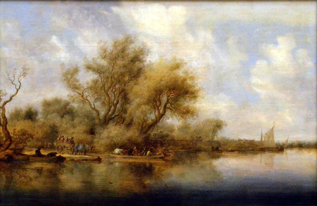 Le Debarcadère by Salomon van Ruysdael
