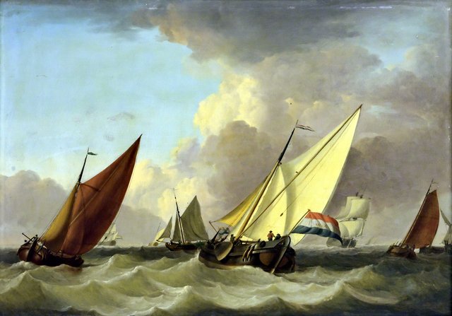 Navires hollandais sous la brise by Jan van Os