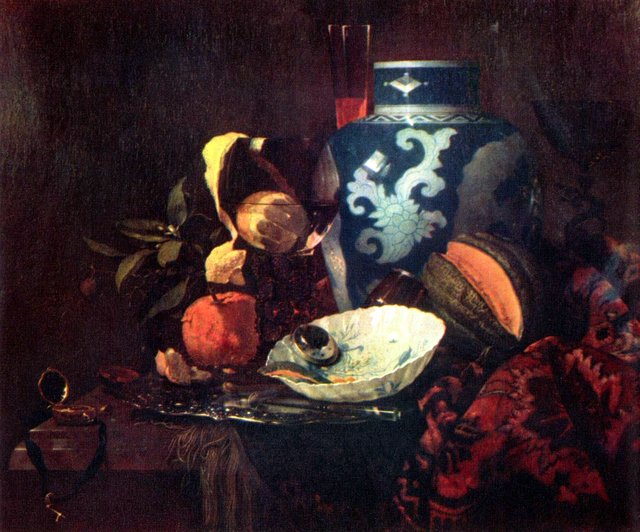 Still Life with Ginger jar by Willem Kalf