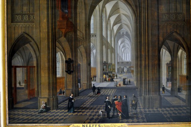 Interior of a Church, Inspired by the Antwerp Cathedral by Pieter Neefs the Elder