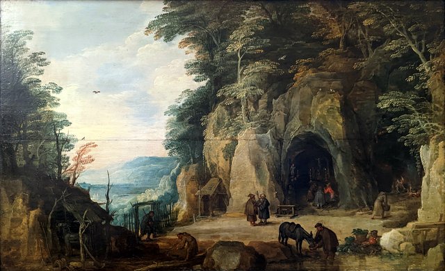 Monk's Hermitage in a Cave by Joos de Momper the Younger