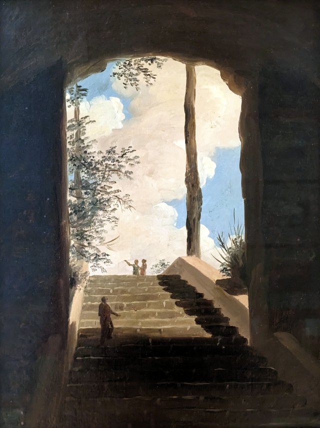 Bei der Villa Farnese: Treppe by Pierre-Henri de Valenciennes