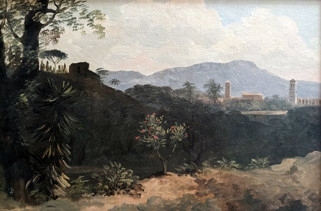 À la Villa Farnèse : l'arbre rose by Pierre-Henri de Valenciennes