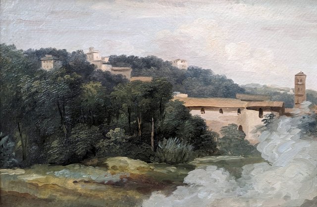 Bei der Villa Farnese: die Häuser auf dem Hügel by Pierre-Henri de Valenciennes
