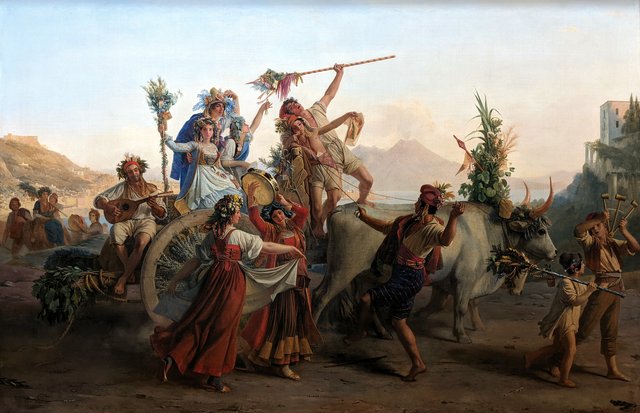 Le Retour de la fête de la madone de l'arc, près de Naples by Léopold Robert