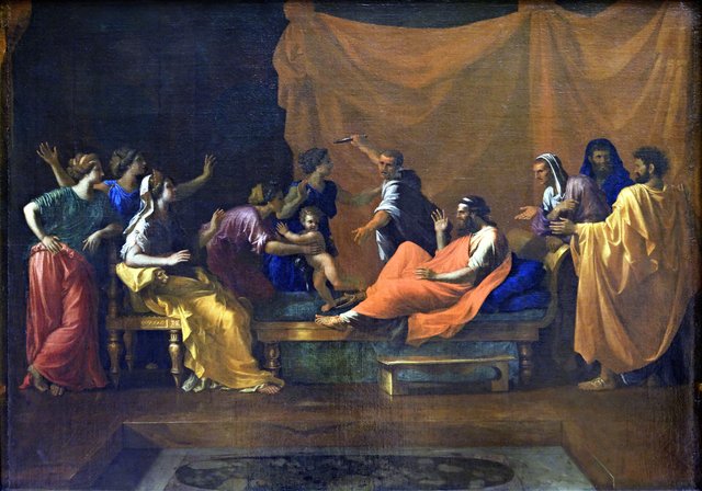 Moïse enfant foulant aux pieds la couronne de Pharaon by Nicolas Poussin