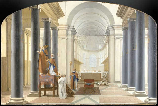 Widmung einer Kirche by Eustache Le Sueur