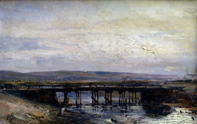 Le Pont de bois by Eugène Isabey