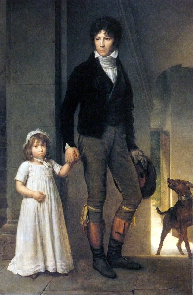 Jean-Baptist Isabey, Miniaturist, with his Daughter by François Gérard