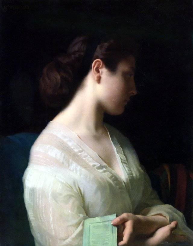 Portrait de jeune fille by Hippolyte Flandrin