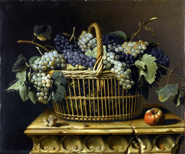 Basket of Grapes by Pierre Dupuis