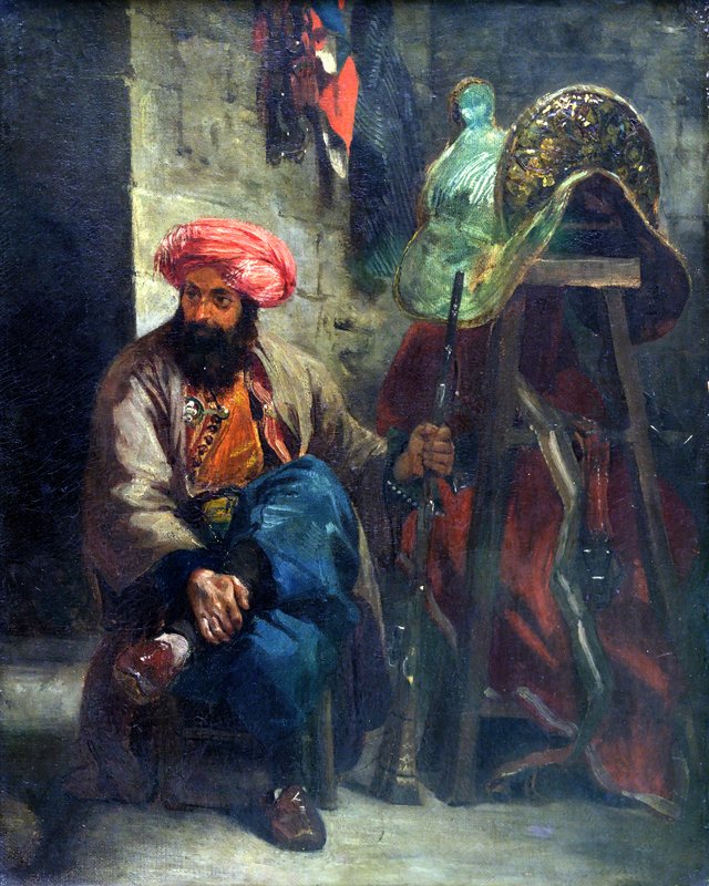 Le turc à la selle by Eugène Delacroix