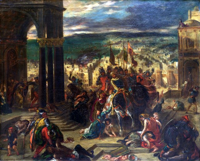 Prise de Constantinople par les Croisés by Eugène Delacroix