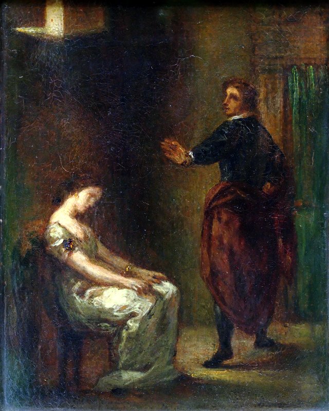 Hamlet et Ophélie by Eugène Delacroix