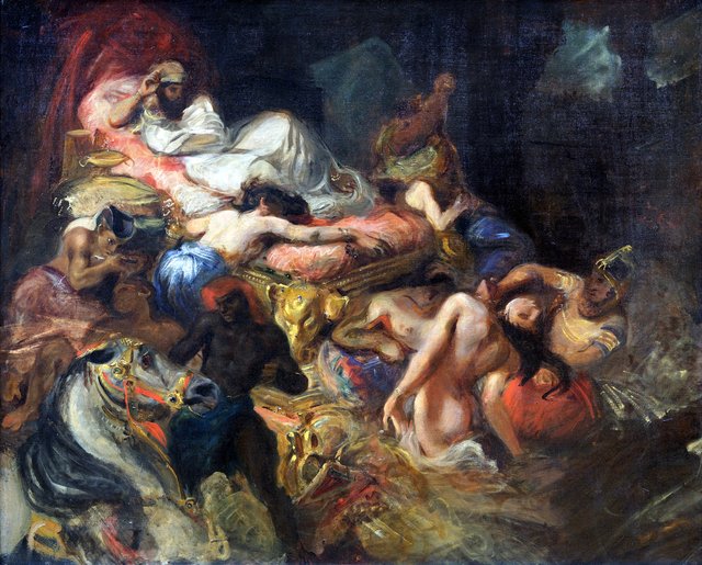 La Mort de Sardanapale, esquisse by Eugène Delacroix