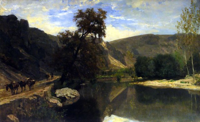 The borders of the river Cousin, near Avallon by Charles-François Daubigny
