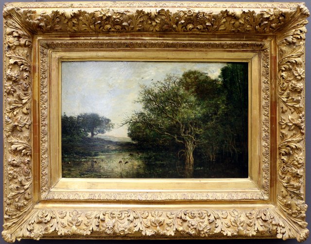 The Pond with the Herons by Charles-François Daubigny