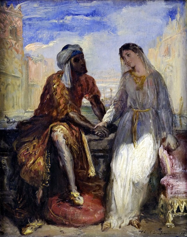 Othello and Desdemona in Venice by Théodore Chassériau