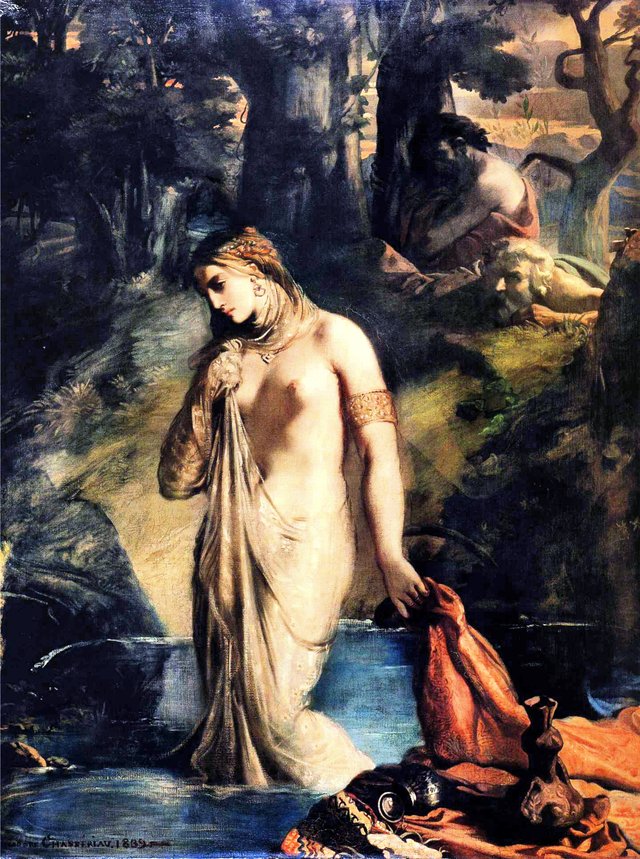 Susanna bathing. by Théodore Chassériau