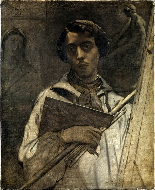 Portrait de l'artiste tenant une palette by Théodore Chassériau
