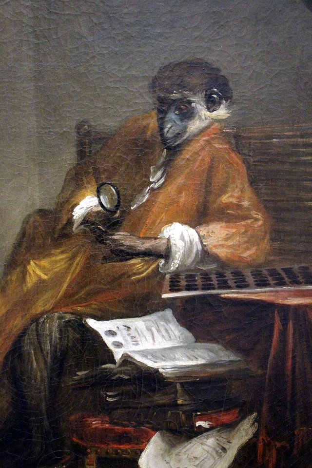 The antiquarian monkey by Jean-Baptiste-Siméon Chardin