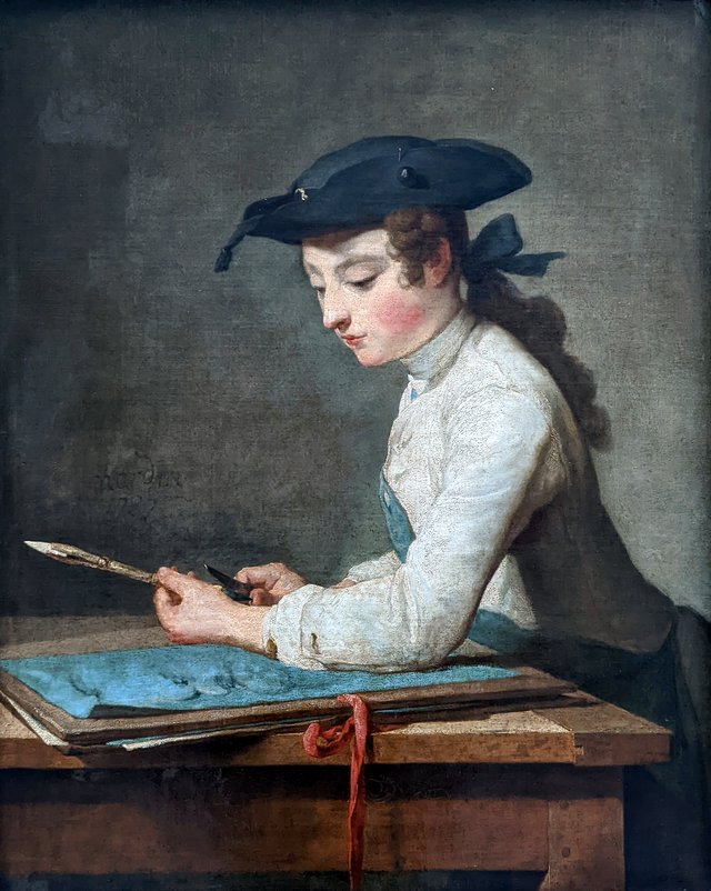 Draughtsman by Jean-Baptiste-Siméon Chardin