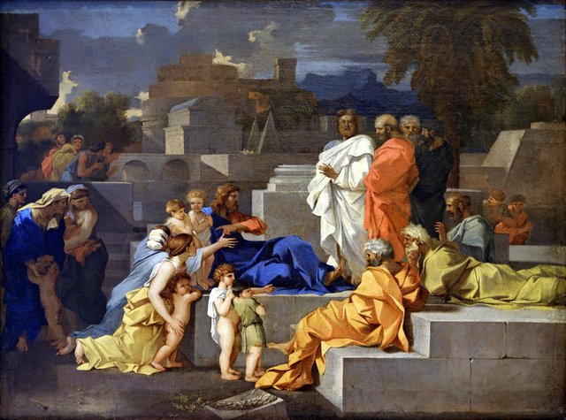 Christ Blessing the Children by Sébastien Bourdon