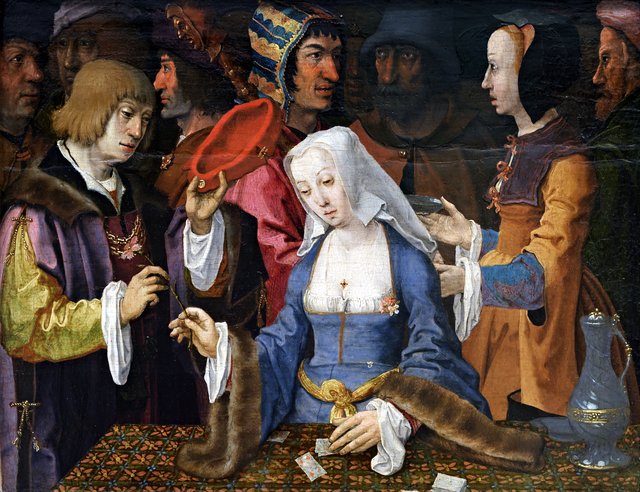 Fortune-Teller with a Fool by Lucas van Leyden