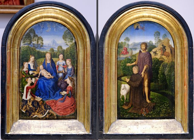 Diptych of Jan du Cellier by Hans Memling