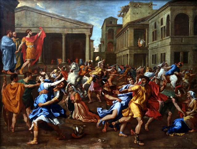 The Rape of the Sabine Women by Nicolas Poussin