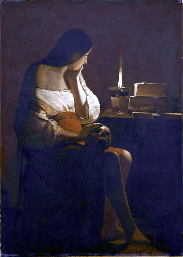 Magdalene with the Smoking Flame by Georges de La Tour