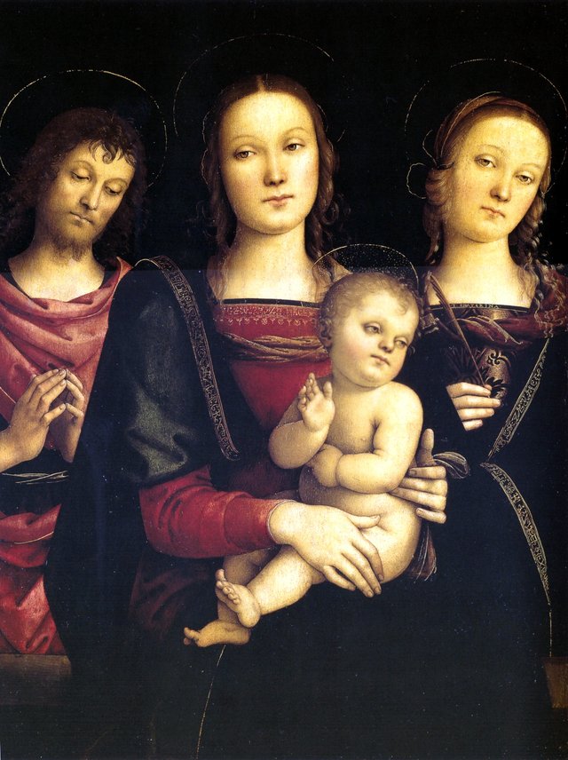 Madonna and Child with Saints John the Baptist and Catherine of Alexandria by Pietro Perugino
