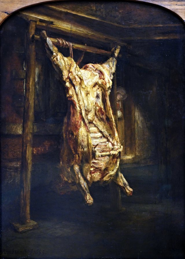 A Slaughtered Ox by Rembrandt