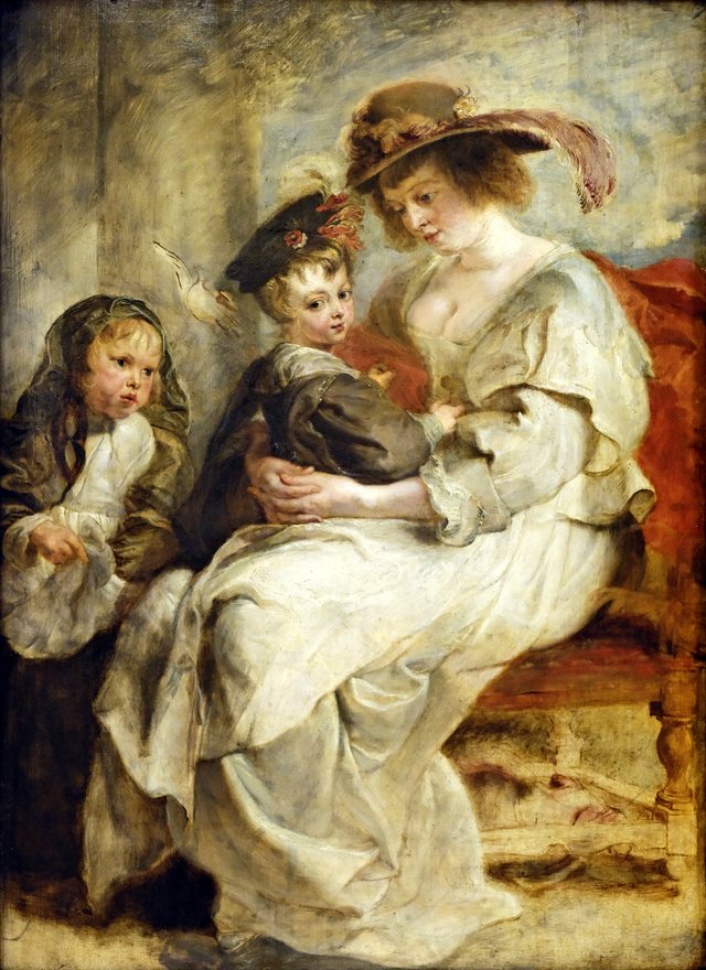 Portrait of Helena Fourment with Two of Her Children by Peter Paul Rubens