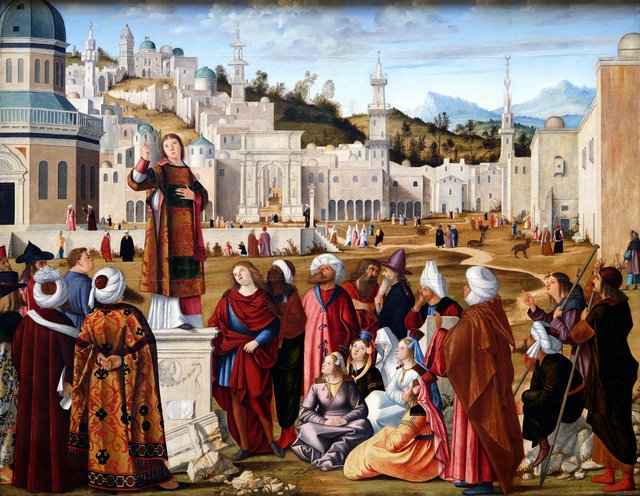 The Sermon of St. Stephen by Vittore Carpaccio