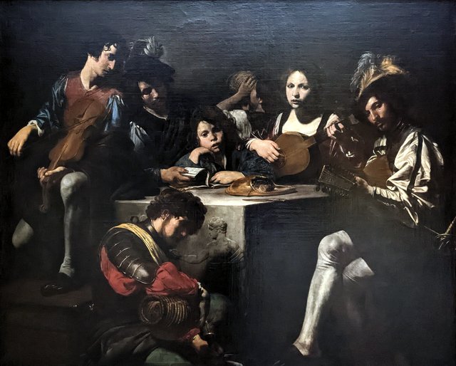 Concert with a Bas-relief by Valentin de Boulogne