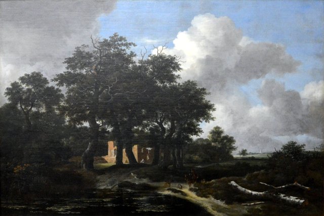 Einsamkeit. Ruinen im Wald by Jan van Kessel