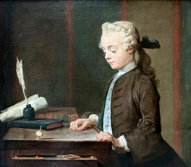 Boy with a Spinning-Top by Jean-Baptiste-Siméon Chardin