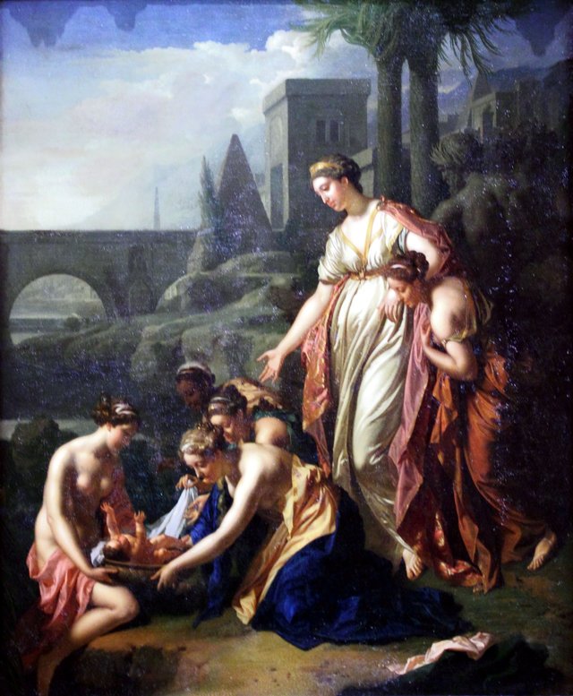 Pharaoh's Daughter, rescuing the infant Moses from the waters by Adriaen van der Werff
