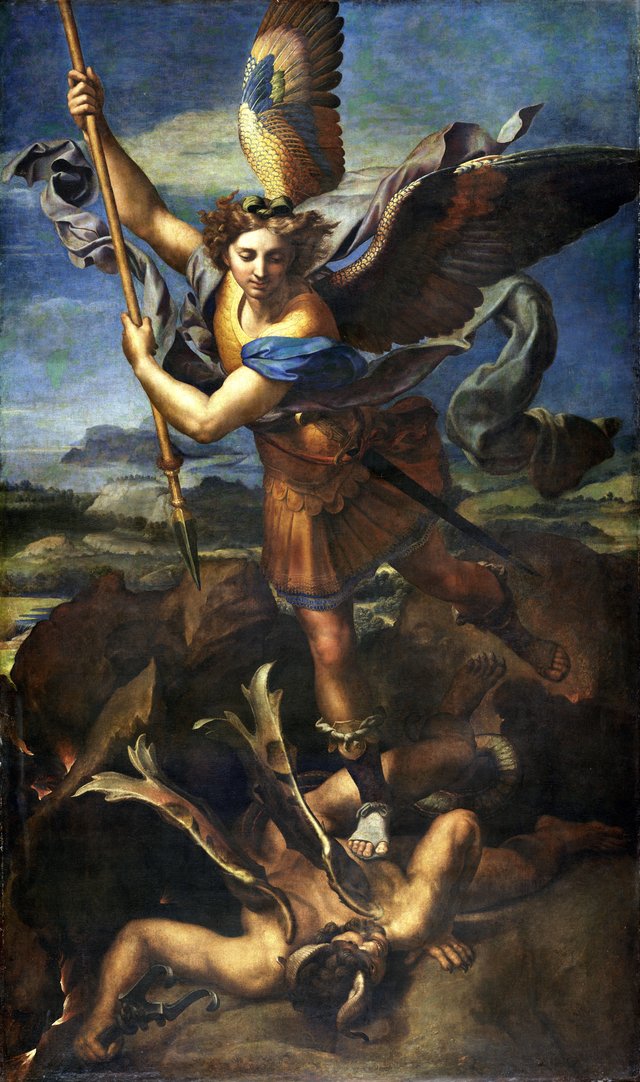 St. Michael Vanquishing Satan by Raphael