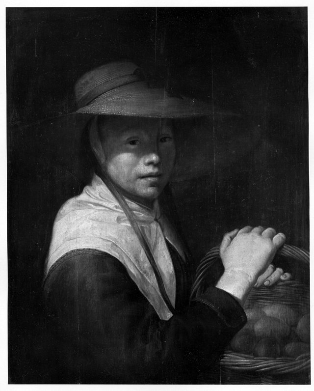 Portrait of a girl with basket by Jacob Gerritsz. Cuyp