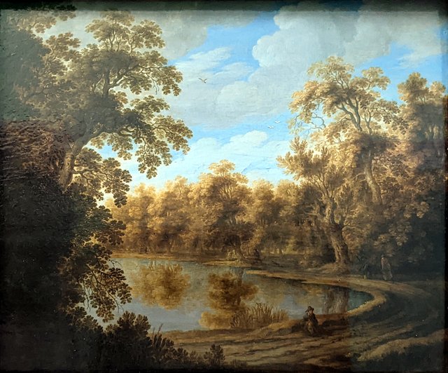 Paysage avec étang by Alexander Keirincx