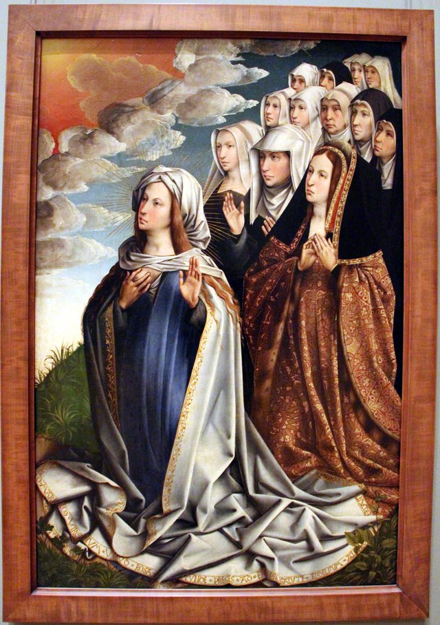 The Virgin Mediator with Jeanne la Folle by Colijn de Coter