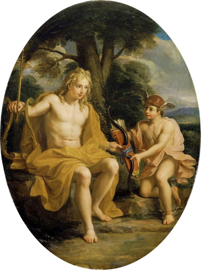 Story of Apollo - Apollo and Mercury by Noël Coypel