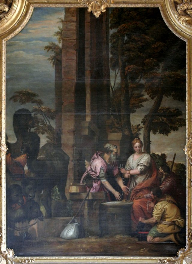 Eliezer and Rebecca by Benedetto Caliari