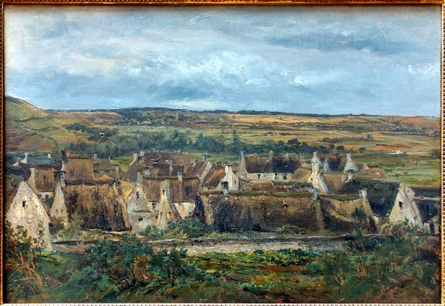 Dernières maisons de Port-en-Bessin by Théodore Rousseau