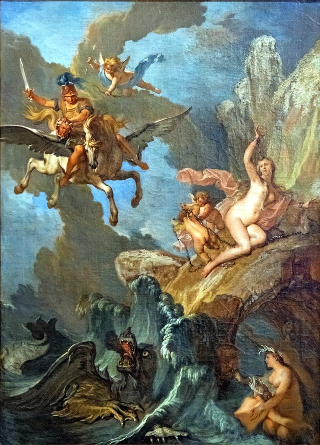 Perseus rescues Andromeda by Nicolas Bertin