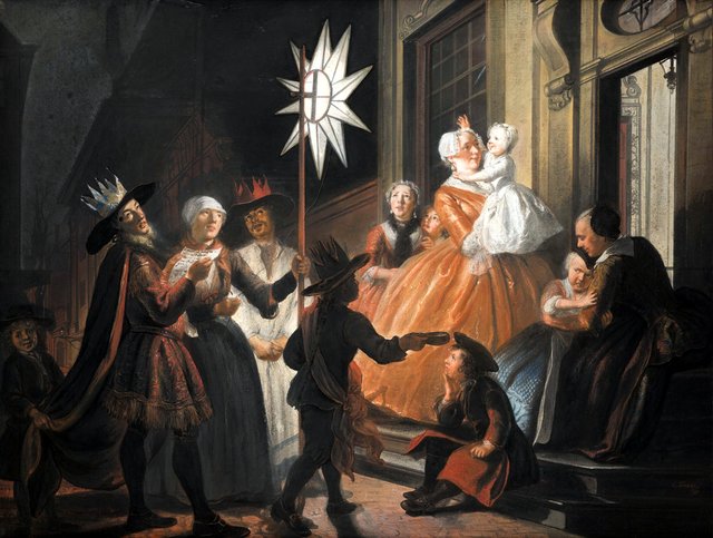 Singing Round the Star on Twelfth Night by Cornelis Troost